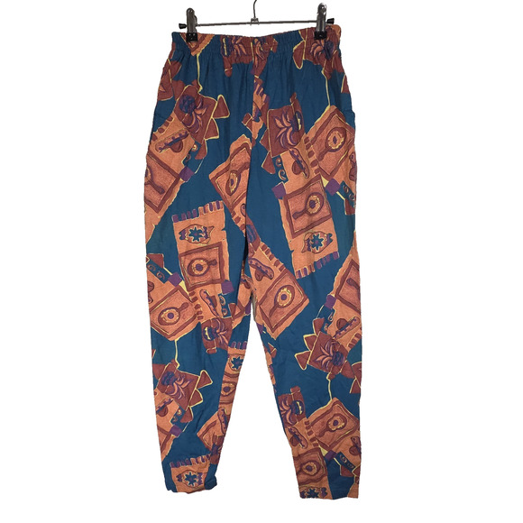 Vtg Chicos Pants Womens 1 L Abstract Cottagecore Grandma Pant Western Aztec - Picture 6 of 12